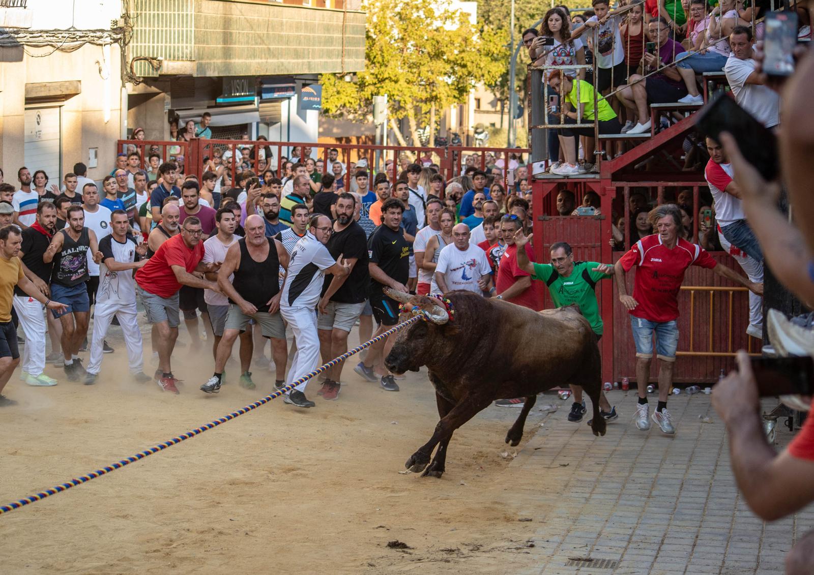 Ambient de penyes durant un acte al carrer